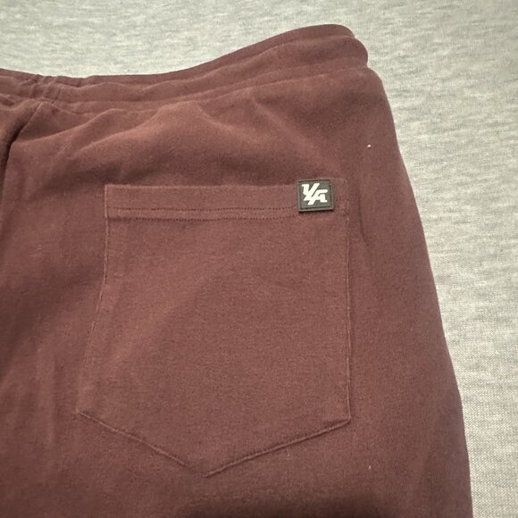 Youngla LA Joggers Pants Mens Large Drawstring Waist Maroon Gym Athletic wear - Picture 11 of 16